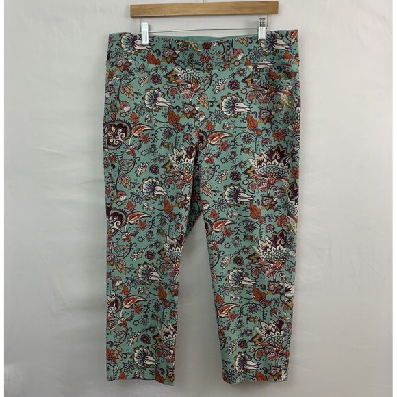 Soft Surroundings Pants - Soft Surroundings Pants Women's XL Floral Crop Stretch Pull On Boho Artsy Hippie